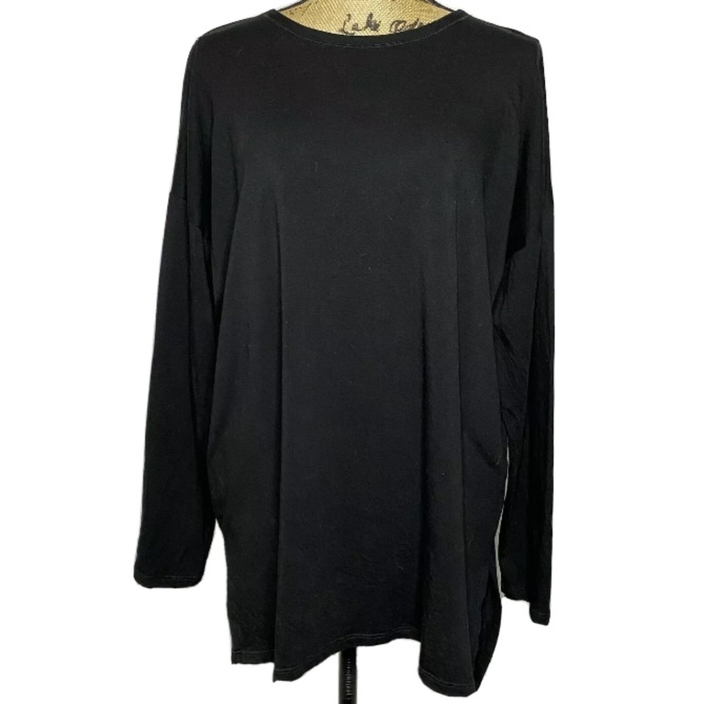 Eileen Fisher Black Long Sleeve Top